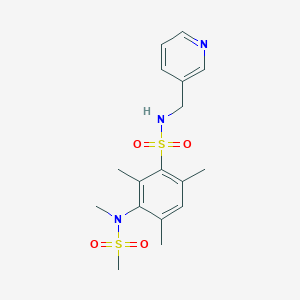 2,4,6-trimethyl-3-[methyl(methylsulfonyl)amino]-N-(pyridin-3-ylmethyl)benzenesulfonamide