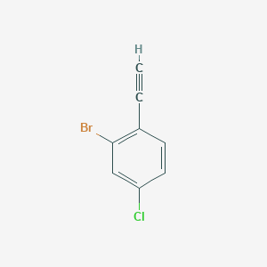 molecular formula C8H4BrCl B2683229 2-Bromo-4-chloro-1-ethynylbenzene CAS No. 1350535-10-2