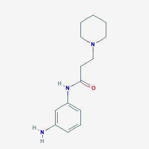 molecular formula C14H21N3O B2683230 N-(3-aminophenyl)-3-(piperidin-1-yl)propanamide CAS No. 858262-64-3