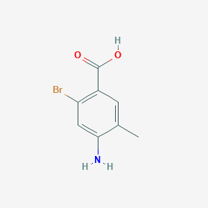 molecular formula C8H8BrNO2 B2683234 4-Amino-2-bromo-5-methylbenzoic acid CAS No. 2091138-62-2