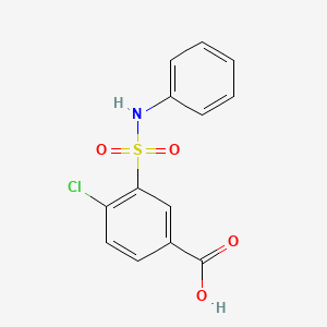 molecular formula C13H10ClNO4S B2683242 4-Chloro-3-(phenylsulfamoyl)benzoic acid CAS No. 59210-63-8