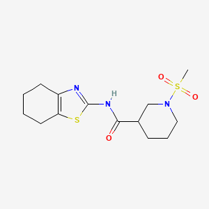 molecular formula C14H21N3O3S2 B2683251 1-(methylsulfonyl)-N-(4,5,6,7-tetrahydrobenzo[d]thiazol-2-yl)piperidine-3-carboxamide CAS No. 1060164-51-3