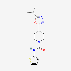 4-(5-isopropyl-1,3,4-oxadiazol-2-yl)-N-(thiophen-2-yl)piperidine-1-carboxamide