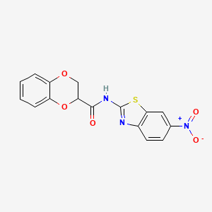 N-(6-nitro-1,3-benzothiazol-2-yl)-2,3-dihydro-1,4-benzodioxine-2-carboxamide