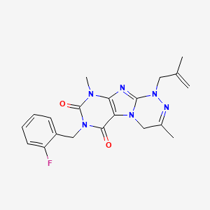 7-(2-fluorobenzyl)-3,9-dimethyl-1-(2-methylallyl)-1,4-dihydro-[1,2,4]triazino[3,4-f]purine-6,8(7H,9H)-dione