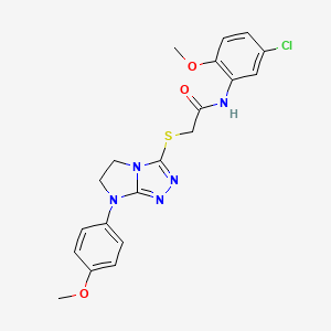 N-(5-chloro-2-methoxyphenyl)-2-((7-(4-methoxyphenyl)-6,7-dihydro-5H-imidazo[2,1-c][1,2,4]triazol-3-yl)thio)acetamide