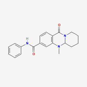 5-methyl-11-oxo-N-phenyl-5,6,7,8,9,11-hexahydro-5aH-pyrido[2,1-b]quinazoline-3-carboxamide