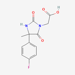 B2683282 [4-(4-Fluorophenyl)-4-methyl-2,5-dioxoimidazolidin-1-yl]acetic acid CAS No. 956327-03-0