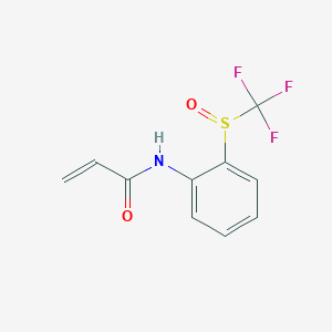 molecular formula C10H8F3NO2S B2683289 N-(2-trifluoromethanesulfinylphenyl)prop-2-enamide CAS No. 2411294-61-4