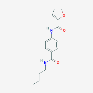 molecular formula C16H18N2O3 B268329 N-[4-(butylcarbamoyl)phenyl]furan-2-carboxamide 