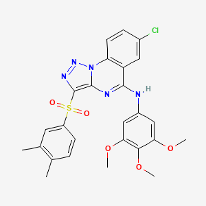 B2683298 7-chloro-3-((3,4-dimethylphenyl)sulfonyl)-N-(3,4,5-trimethoxyphenyl)-[1,2,3]triazolo[1,5-a]quinazolin-5-amine CAS No. 893788-91-5