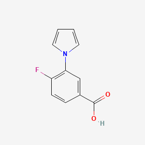 molecular formula C11H8FNO2 B2683309 4-fluoro-3-(1H-pyrrol-1-yl)benzoic acid CAS No. 1179681-88-9