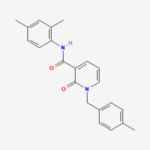 molecular formula C22H22N2O2 B2683319 N-(2,4-dimethylphenyl)-1-[(4-methylphenyl)methyl]-2-oxo-1,2-dihydropyridine-3-carboxamide CAS No. 946254-01-9