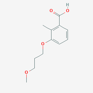 molecular formula C12H16O4 B2683323 3-(3-Methoxypropoxy)-2-methylbenzoic acid CAS No. 1546541-33-6