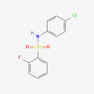 molecular formula C12H9ClFNO2S B2683327 N-(4-chlorophenyl)-2-fluorobenzenesulfonamide CAS No. 561005-72-9
