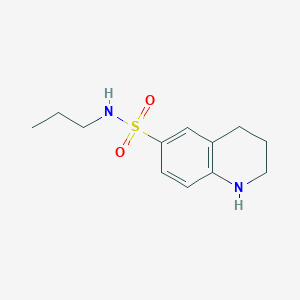 molecular formula C12H18N2O2S B2683328 N-propyl-1,2,3,4-tetrahydroquinoline-6-sulfonamide CAS No. 952931-09-8