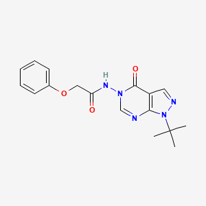 molecular formula C17H19N5O3 B2683366 N-(1-(tert-butyl)-4-oxo-1H-pyrazolo[3,4-d]pyrimidin-5(4H)-yl)-2-phenoxyacetamide CAS No. 899945-43-8