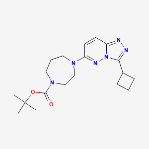 molecular formula C19H28N6O2 B2683370 Tert-butyl 4-{3-cyclobutyl-[1,2,4]triazolo[4,3-b]pyridazin-6-yl}-1,4-diazepane-1-carboxylate CAS No. 2380009-69-6