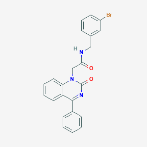 molecular formula C23H18BrN3O2 B2683405 N-[(3-bromophenyl)methyl]-2-(2-oxo-4-phenyl-1,2-dihydroquinazolin-1-yl)acetamide CAS No. 1115318-77-8