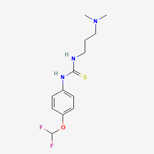 B2683411 1-[4-(Difluoromethoxy)phenyl]-3-[3-(dimethylamino)propyl]thiourea CAS No. 398995-87-4