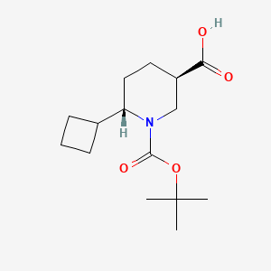 B2683434 (3R,6S)-6-Cyclobutyl-1-[(2-methylpropan-2-yl)oxycarbonyl]piperidine-3-carboxylic acid CAS No. 2219369-44-3