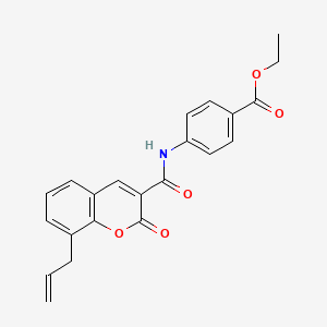 molecular formula C22H19NO5 B2683473 ethyl 4-(8-allyl-2-oxo-2H-chromene-3-carboxamido)benzoate CAS No. 941991-69-1
