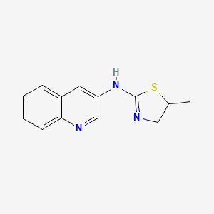 molecular formula C13H13N3S B2683485 N-(5-methyl-1,3-thiazolidin-2-ylidene)quinolin-3-amine CAS No. 1258649-94-3