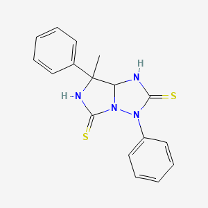 molecular formula C17H16N4S2 B2683494 7-methyl-3,7-diphenyldihydro-1H-imidazo[1,5-b][1,2,4]triazole-2,5(3H,6H)-dithione CAS No. 400082-42-0