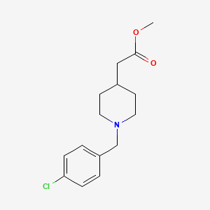 molecular formula C15H20ClNO2 B2683497 Methyl 2-(1-(4-chlorobenzyl)piperidin-4-yl)acetate CAS No. 946773-91-7