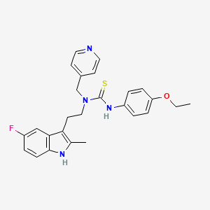 3-(4-ethoxyphenyl)-1-(2-(5-fluoro-2-methyl-1H-indol-3-yl)ethyl)-1-(pyridin-4-ylmethyl)thiourea