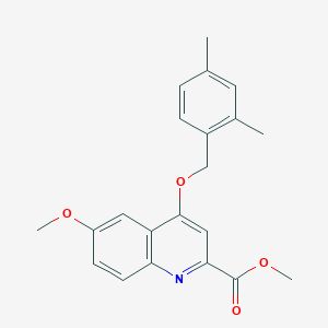 Methyl 4-((2,4-dimethylbenzyl)oxy)-6-methoxyquinoline-2-carboxylate
