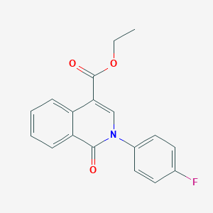 molecular formula C18H14FNO3 B2683525 Ethyl 2-(4-fluorophenyl)-1-oxo-1,2-dihydroisoquinoline-4-carboxylate CAS No. 1031961-22-4