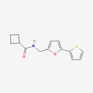 N-((5-(thiophen-2-yl)furan-2-yl)methyl)cyclobutanecarboxamide