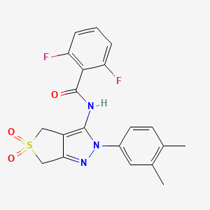N-(2-(3,4-dimethylphenyl)-5,5-dioxido-4,6-dihydro-2H-thieno[3,4-c]pyrazol-3-yl)-2,6-difluorobenzamide