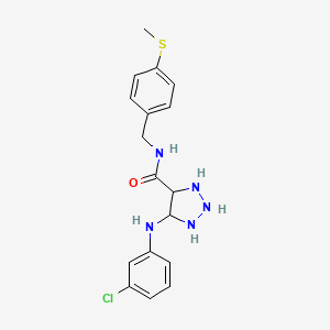 5-[(3-chlorophenyl)amino]-N-{[4-(methylsulfanyl)phenyl]methyl}-1H-1,2,3-triazole-4-carboxamide