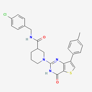 N-(4-chlorobenzyl)-1-[7-(4-methylphenyl)-4-oxo-3,4-dihydrothieno[3,2-d]pyrimidin-2-yl]piperidine-3-carboxamide