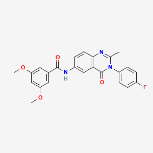 molecular formula C24H20FN3O4 B2683553 N-(3-(4-fluorophenyl)-2-methyl-4-oxo-3,4-dihydroquinazolin-6-yl)-3,5-dimethoxybenzamide CAS No. 1105238-16-1