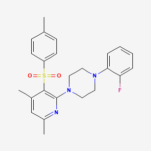 1-{4,6-Dimethyl-3-[(4-methylphenyl)sulfonyl]-2-pyridinyl}-4-(2-fluorophenyl)piperazine
