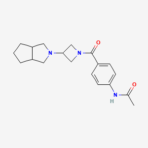 molecular formula C19H25N3O2 B2683556 N-[4-(3-{octahydrocyclopenta[c]pyrrol-2-yl}azetidine-1-carbonyl)phenyl]acetamide CAS No. 2415628-44-1