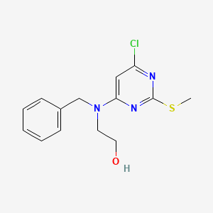 2-(Benzyl(6-chloro-2-(methylsulfanyl)-4-pyrimidinyl)amino)-1-ethanol