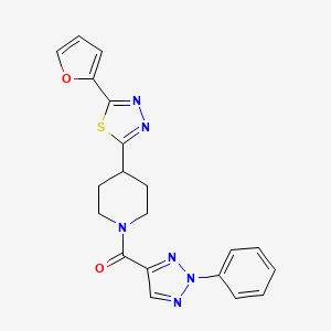 (4-(5-(furan-2-yl)-1,3,4-thiadiazol-2-yl)piperidin-1-yl)(2-phenyl-2H-1,2,3-triazol-4-yl)methanone