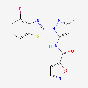 N-(1-(4-fluorobenzo[d]thiazol-2-yl)-3-methyl-1H-pyrazol-5-yl)isoxazole-5-carboxamide