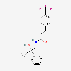 molecular formula C21H22F3NO2 B2683567 N-(2-cyclopropyl-2-hydroxy-2-phenylethyl)-3-[4-(trifluoromethyl)phenyl]propanamide CAS No. 2034572-59-1