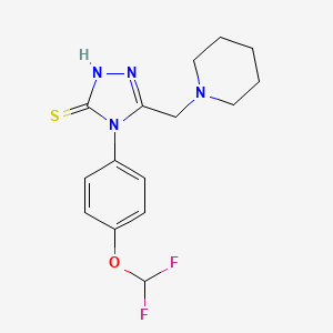4-[4-(difluoromethoxy)phenyl]-5-(piperidin-1-ylmethyl)-4H-1,2,4-triazole-3-thiol