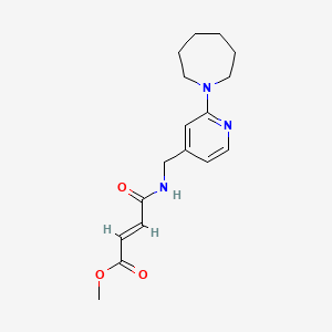 molecular formula C17H23N3O3 B2683593 Methyl (E)-4-[[2-(azepan-1-yl)pyridin-4-yl]methylamino]-4-oxobut-2-enoate CAS No. 2411335-08-3