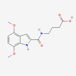 4-[(4,7-dimethoxy-1H-indole-2-carbonyl)amino]butanoic acid