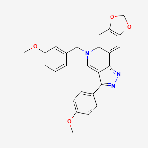 5-(3-methoxybenzyl)-3-(4-methoxyphenyl)-5H-[1,3]dioxolo[4,5-g]pyrazolo[4,3-c]quinoline