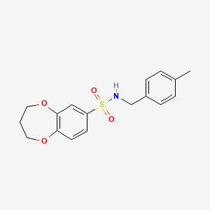 N-(4-methylbenzyl)-3,4-dihydro-2H-benzo[b][1,4]dioxepine-7-sulfonamide