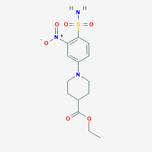 Ethyl 1-(3-nitro-4-sulfamoylphenyl)piperidine-4-carboxylate