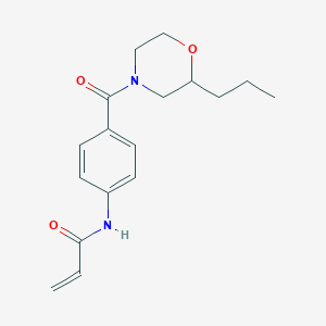 N-[4-(2-Propylmorpholine-4-carbonyl)phenyl]prop-2-enamide